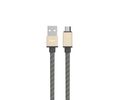 Allocacoc USBCable |Flat| Αλουμινένιο πλεκτό καλώδιο microUSB (1,5 μέτρο - χρυσό)