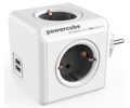 Allocacoc® PowerCube |Original USB| Πολύπριζο 4 θέσεων & 2 USB – Γκρι – 1202GY/DEOUPC