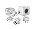 Allocacoc® PowerCube |ReWirable| Πολύπριζο 4 θέσεων & 3x plugs + IEC EU καλώδιο Γκρι - 1811GY/DERU3P
