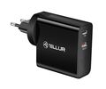 Tellur PDHC1 Φορτιστής δύο θυρών 48W PD (PD30W + QC3.0) 3 βυσμάτων (US, EU, UK), σε μαύρο χρώμα