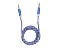 Tellur Auxiliary Audio Cable Στερεοφωνικό καλώδιο ήχου Αρσενικό/Αρσενικό μήκους 1 μέτρου σε μπλε