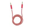Tellur Auxiliary Audio Cable Στερεοφωνικό καλώδιο ήχου Αρσενικό/Αρσενικό μήκους 1 μέτρου σε κόκκινο