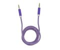 Tellur Auxiliary Audio Cable Στερεοφωνικό καλώδιο ήχου Αρσενικό/Αρσενικό μήκους 1 μέτρου σε μωβ