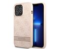 Guess "4G Logo Collection" Printed Stripe Θήκη προστασίας από δερματίνη – iPhone 13 Pro (Ροζ)
