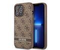 Guess "4G Logo Collection" Printed Stripe Θήκη προστασίας από δερματίνη – iPhone 13 Pro (Καφέ)