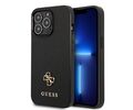 Guess "Small 4G Logo Collection" Hard Case Saffiano Leather Θήκη προστασίας από δερματίνη – iPhone 13 Pro (Μαύρη)