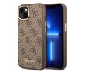 Guess “4G Logo Collection” Script Metal Logo Θήκη προστασίας από δερματίνη – iPhone 14 Plus (Καφέ)