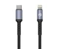 Καλώδιο φόρτισης και δεδομένων 30W Tellur Data Cable USB Type-C σε Lightning - 2 μέτρα σε μαύρο χρώμα