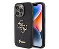 Guess Fixed Glitter 4G Logo Case Θήκη προστασίας από σιλικόνη – iPhone 15 Pro (Black – GUHCP15LHG4SGK)