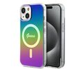 Guess Iridescent Magsafe Case Πολύχρωμη θήκη προστασίας από σκληρό πλαστικό – iPhone 15 (Rainbow Black – GUHMP15SHITSK)