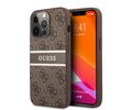 Guess "4G Logo Collection" Printed Stripe Θήκη προστασίας από δερματίνη – iPhone 13 Pro (Καφέ)