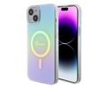 Guess Iridescent Magsafe Case Πολύχρωμη θήκη προστασίας από σκληρό πλαστικό – iPhone 15 Plus (Rainbow Purple – GUHMP15MHITSQ)
