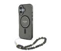Guess Magsafe “Glitter with Pearl Strap” Hard Case Θήκη προστασίας από σκληρό πλαστικό – iPhone 16 (Μαύρο – GUHMP16SHGCRELSK)