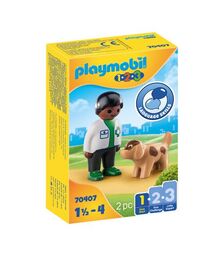 PLAYMOBIL 1-2-3 Κτηνίατρος με σκυλάκι 70407