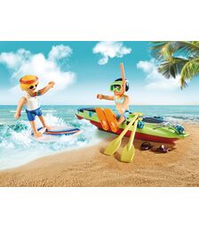 PLAYMOBIL Family Fun Αυτοκίνητο με ανοιχτή οροφή και κανό 70436