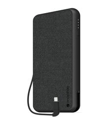 Mophie Powerstation Plus XL 10k Powerbank με καλώδιο Micro-USB/Lightning (μαύρο)