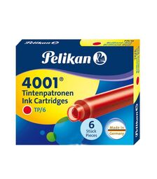 PELIKAN 4001 ΑΜΠΟΥΛΕΣ ΓΙΑ ΠΕΝΑ TP/6 ΚΟΚΚΙΝΟ