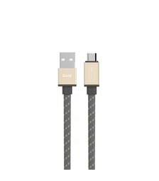 Allocacoc USBCable |Flat| Αλουμινένιο πλεκτό καλώδιο microUSB (1,5 μέτρο - χρυσό)
