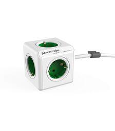 Allocacoc® PowerCube | Extended| Πολύπριζο 5 θέσεων – Πράσινο – 1306GN/DEEXPC