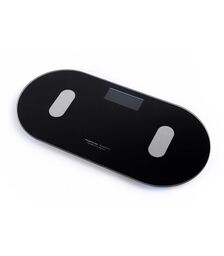 Designnest WeightScale |Smart| Έξυπνη γυάλινη ζυγαριά για λιπομέτρηση και app για παρακολούθηση του βάρους σε smartphone (μαύρο)