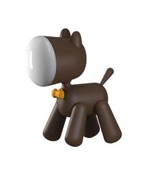 Designnest® PuppyLamp |Janpim| Επιτραπέζια λάμπα αστείο κουτάβι με διακόπτη στη ουρά του (καφέ)
