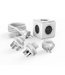 Allocacoc® PowerCube |ReWirable| Πολύπριζο 4 θέσεων & 4x plugs Γκρι - 1600/DERW4P