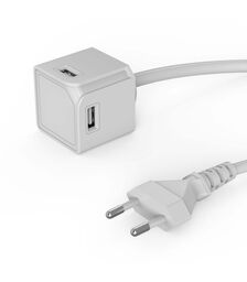 Allocacoc® PowerCube |USBcube Extended USB A| Πολύπριζο 4 θέσεων USB-A - Λευκό - 10464WT/EUEUMC