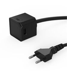 Allocacoc® PowerCube |USBcube Extended USB A+C| Πολύπριζο 2xUSB-A + 2xUSB-C – Μαύρο – 10467BK/EUACMC
