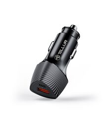 Tellur FCC10 Dual USB Car Charger with PowerDelivery 20W + QuickCharge 3.0 / φορτιστής αυτοκινήτου δύο υποδοχών 38W