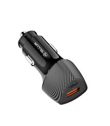 Tellur FCC10 Dual USB Car Charger with PowerDelivery 20W + QuickCharge 3.0 / φορτιστής αυτοκινήτου δύο υποδοχών 38W