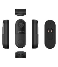 Tellur Video DoorBell WiFi Ασύρματο Κουδούνι Πόρτας με Κάμερα & Wi-Fi σε μαύρο/γκρι χρώμα FullHD (TLL331251)