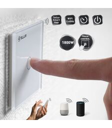 Tellur WiFi Switch 1 Ports 1800W 10A Έξυπνος διακόπτης WiFi 1 θύρας σε λευκό (TLL331041)