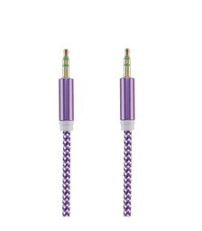 Tellur Auxiliary Audio Cable Στερεοφωνικό καλώδιο ήχου Αρσενικό/Αρσενικό μήκους 1 μέτρου σε μωβ
