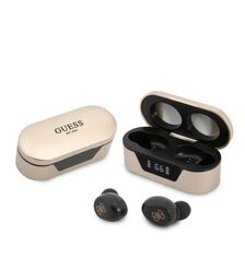 Guess Bluetooth Stereo Headset 5.0 True Wireless Ασύρματα Ακουστικά & θήκη φόρτισης (Gold - GUTWST31ED)