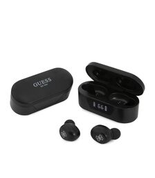 Guess Bluetooth Stereo Headset 5.0 True Wireless Ασύρματα Ακουστικά & θήκη φόρτισης (Μαύρα - GUTWST31EK)