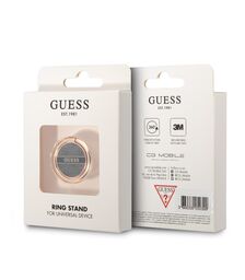 Guess 4G Ring Stand Μοντέρνο Pop Holder για smartphone σε μαύρο/καφέ/χρυσό