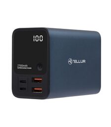 Tellur Ultra Pro Powerbank PD903 27.000mAh σε μπλε χρώμα με 2xUSB-A & 2xUSB-C θύρες φόρτισης (TLL158391)