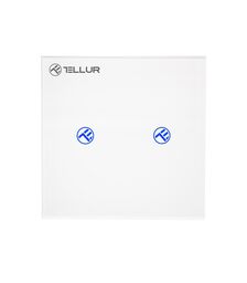 Tellur WiFi Switch 2 Ports 1800W Έξυπνος διακόπτης WiFi 2 θυρών σε λευκό (TLL331491)