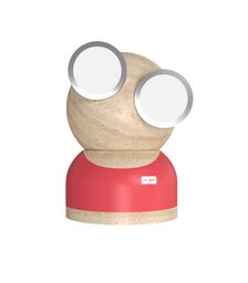 Designnest® GoggleLamp |Mr Watt| Επιτραπέζιο Φωτιστικό από ξύλο σφενδάμου και αλουμίνιο με ρύθμιση φωτεινότητας αφής (red/wood)