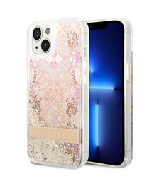 Guess Liquid Glitter Paisley Gold Collection Θήκη προστασίας από σιλικόνη – iPhone 14 Plus (Gold)