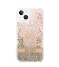 Guess Liquid Glitter Paisley Gold Collection Θήκη προστασίας από σιλικόνη – iPhone 14 Plus (Gold)