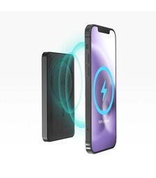 Mophie Snap+ Juice Pack Mini Μαγνητικό Powerbank 5.000 mAh με ενσωματωμένο Snap Adapter και υποστήριξη Qi & MagSafe σε χρώμα μαύρο