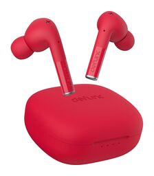 Defunc TRUE ENTERTAINMENT Bluetooth 5.2 Ασύρματα True Wireless Ακουστικά με θήκη (κόκκινο)