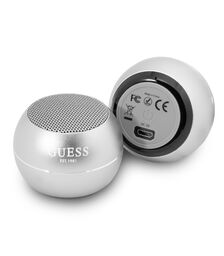 Guess Mini Φορητό Αλουμινένιο Ηχείο Bluetooth 3W με 4 ώρες αυτονομία (ασημί)Guess Mini Φορητό Αλουμινένιο Ηχείο Bluetooth 3W με 4 ώρες αυτονομία (ασημί)