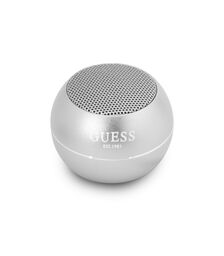 Guess Mini Φορητό Αλουμινένιο Ηχείο Bluetooth 3W με 4 ώρες αυτονομία (ασημί)