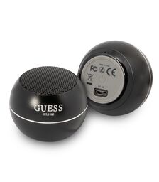 Guess Mini Φορητό Αλουμινένιο Ηχείο Bluetooth 3W με 4 ώρες αυτονομία (μαύρο)