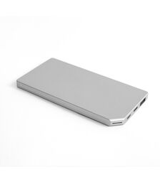 DesignNest PowerBank |Slim| Aluminium 5.000mAh microUSB/Lightning - Ασημί