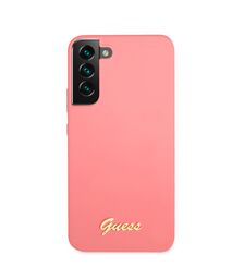 Guess “Vintage Script Logo Collection” Σκληρή Θήκη προστασίας από σιλικόνη – Samsung Galaxy S22 Plus (Φουξια)