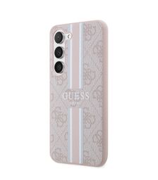 Guess "4G Logo Collection" Samsung Galaxy S23- S911 Printed Stripe - Θηκη Προστασίας απο δερματίνη (Ροζ)