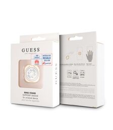 Guess 4G Ring Stand Μοντέρνο Pop Holder για smartphone σε μαύρο/χρυσό